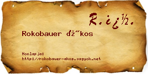 Rokobauer Ákos névjegykártya