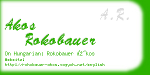 akos rokobauer business card